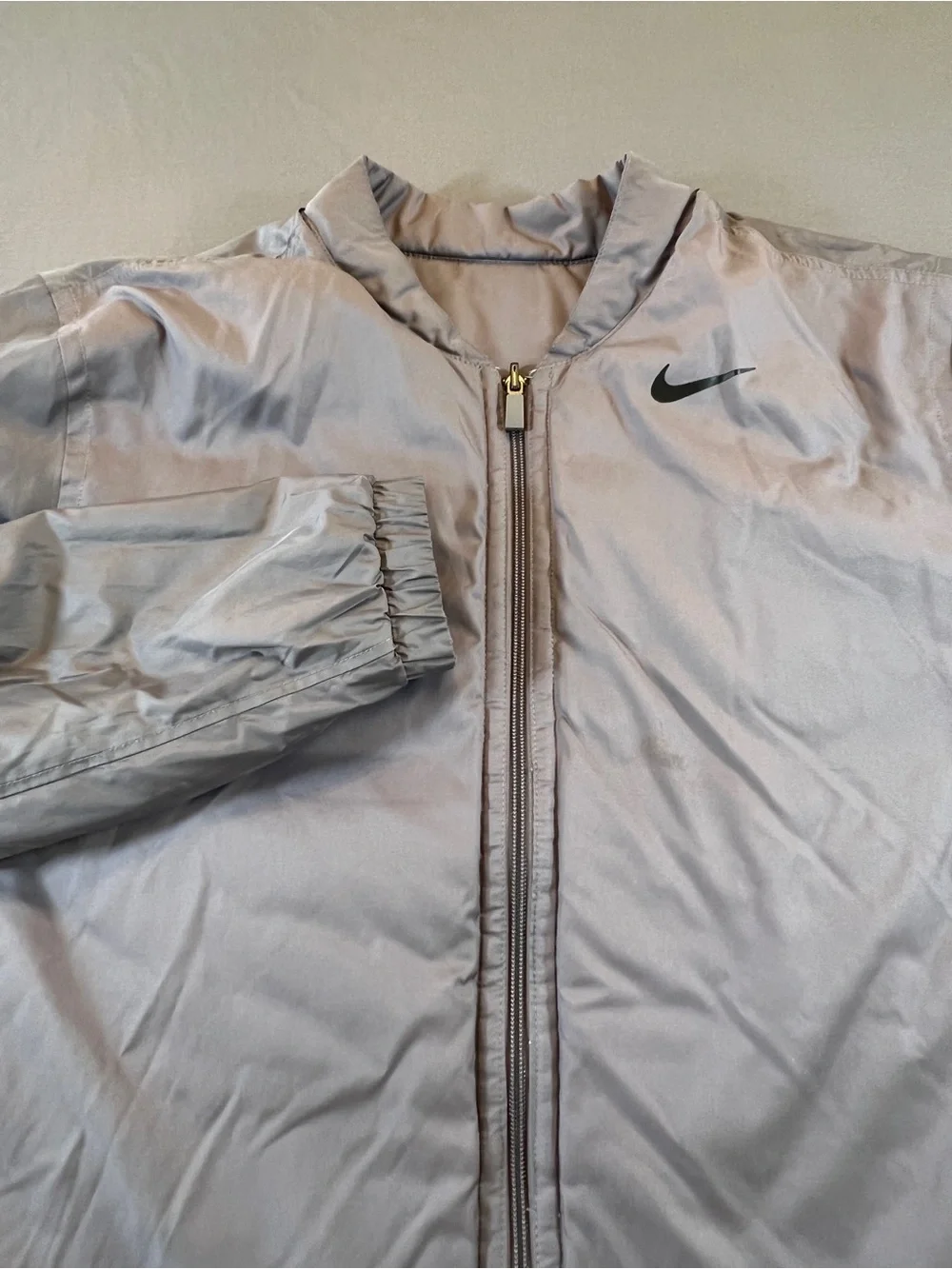 Men's Nike Reversible Gray Jacket Coat Size XL Full Zip